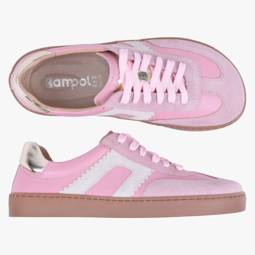 BUTY DAMSKIE SNEAKERSY BAREFOOT SKORZANE SZEROKIE ROZOWE KAMPOL 506_21 (6).webp