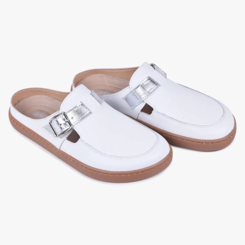 Klapki barefoot skórzane damskie białe medyczne szerokie Kampol 701_B (7).webp