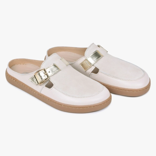 Klapki damskie skórzane barefoot szerokie Kampol beżowe 701_BEZ (6).webp