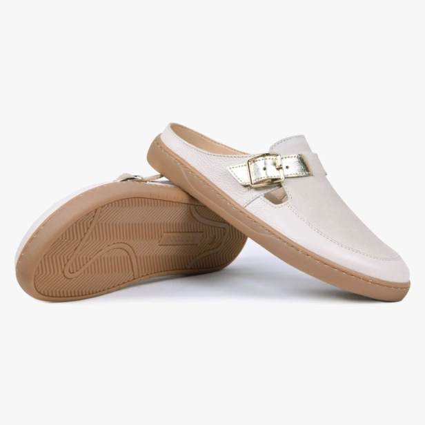 Klapki damskie skórzane barefoot szerokie Kampol beżowe 701_BEZ (8).webp