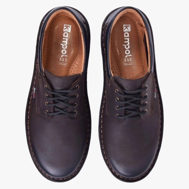 Buty męskie skórzane szerokie wygodne Kampol brązowe 11_4 (3).webp