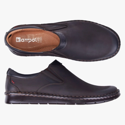 Buty męskie skórzane szerokie Kampol brązowe 20_4 (1).webp