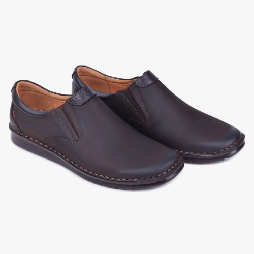 Buty męskie skórzane szerokie Kampol brązowe 20_4 (5).webp