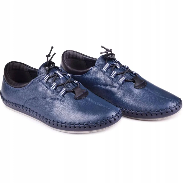 Buty męskie półbuty skózane granatowe Kampol 337_63 (6).webp