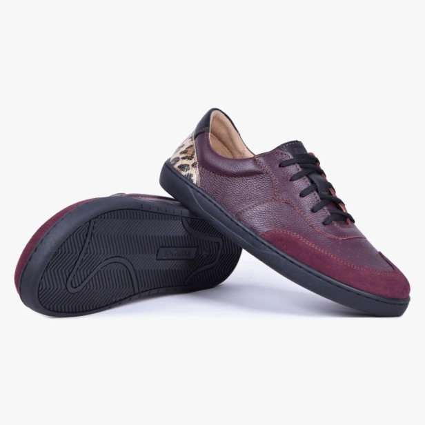 Buty damskie barefoot skórzane bordowe 500_17 (6).webp
