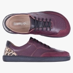  Barefoot buty damskie skórzane bordowe 500/17