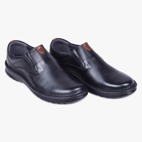 Buty męskie szerokie skórzane wsuwane wygodne czarne Kampol 12_27 (5).webp