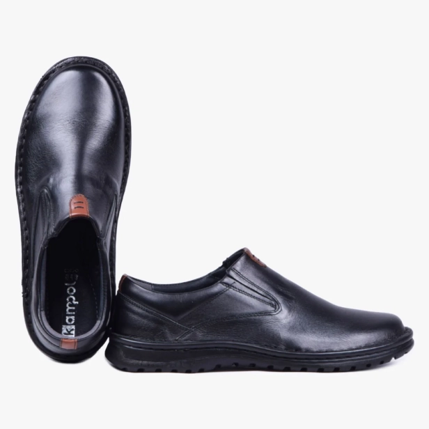 Buty męskie szerokie skórzane wsuwane wygodne czarne Kampol 12_27 (6).webp