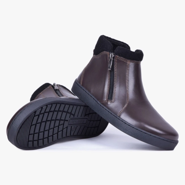 Sztyblety damskie zimowe barefoot skórzane brązowe Kampol 630_BR (8).webp
