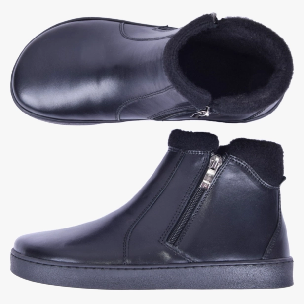 Buty zimowe barefoot trzewiki skórzane szerokie czarne Kampol 630_CZ (4).jpg