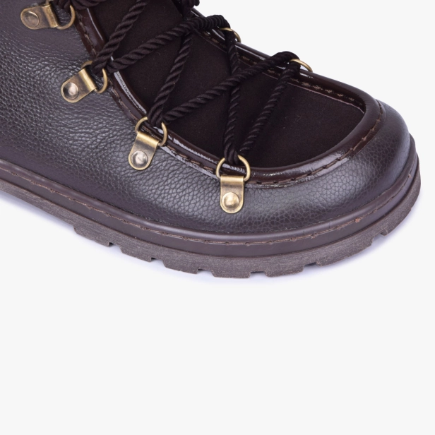 Zimowe buty damskie barefoot like anatomiczne brązowe 605 Kampol