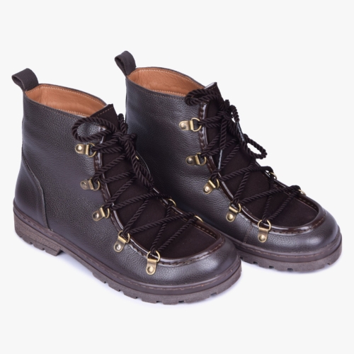 Zimowe buty damskie barefoot like anatomiczne brązowe 605 Kampol