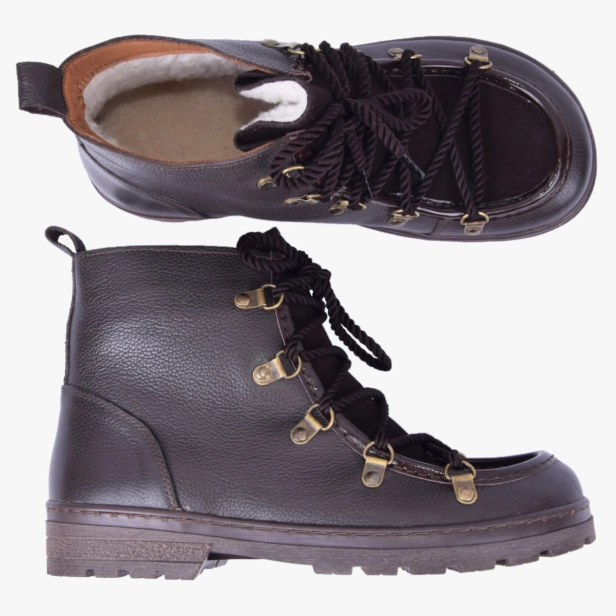Zimowe buty damskie barefoot like anatomiczne brązowe 605 Kampol