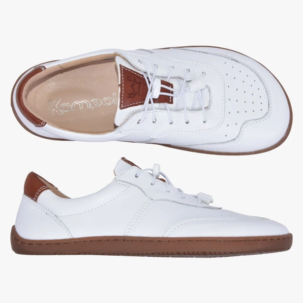 Buty damskie barefoot szerokie skórzane białe Kampol (11).webp