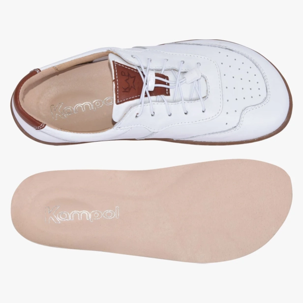 Buty damskie barefoot szerokie skórzane białe Kampol (12).webp