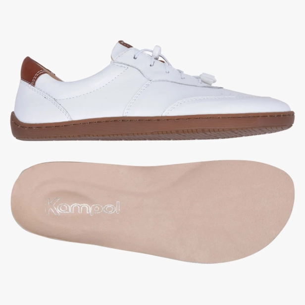 Buty damskie barefoot szerokie skórzane białe Kampol (5).webp