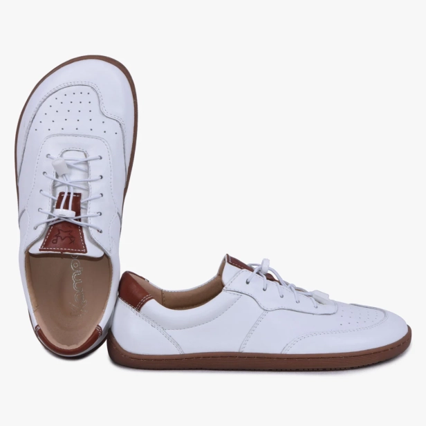 Buty damskie barefoot szerokie skórzane białe Kampol (4).webp