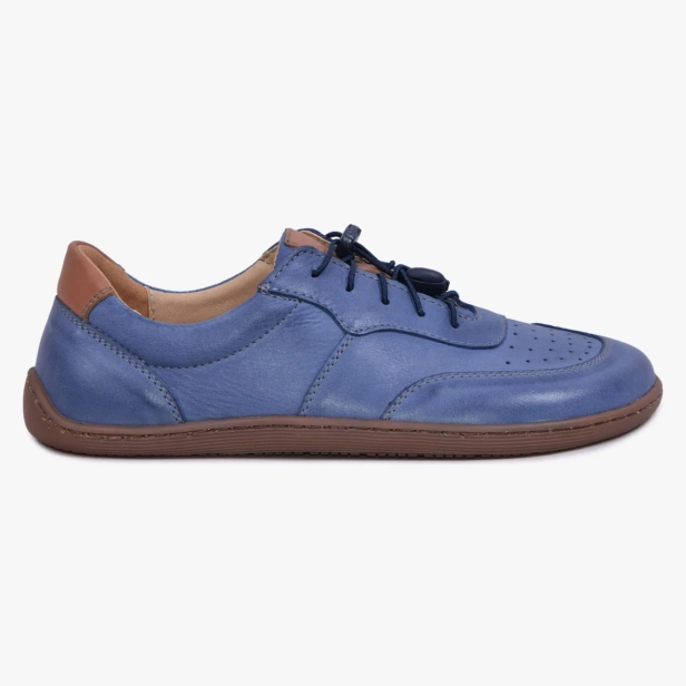 Buty damskie barefoot szerokie skórzane niebieskie Kampolbuty (1).webp